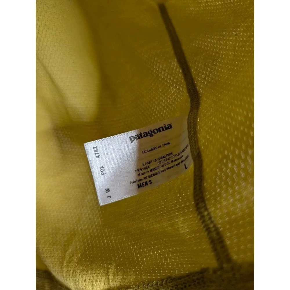 Patagonia‎ Mens Large Long Sleeve Capilene 1/4 Zip Pullover Green Outdoor Hiking